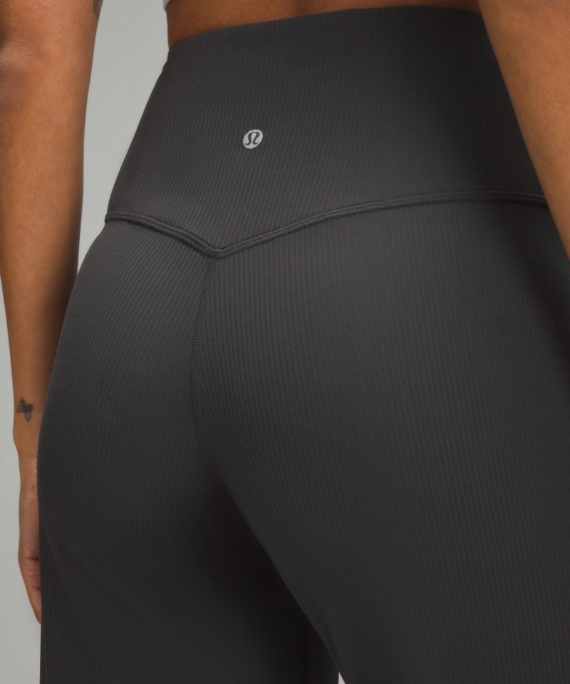 Lululemon Align™ High-Rise Gerippt Weite-Leg Hohe Leggings Damen Tiefesgrau | 2891NWHGD