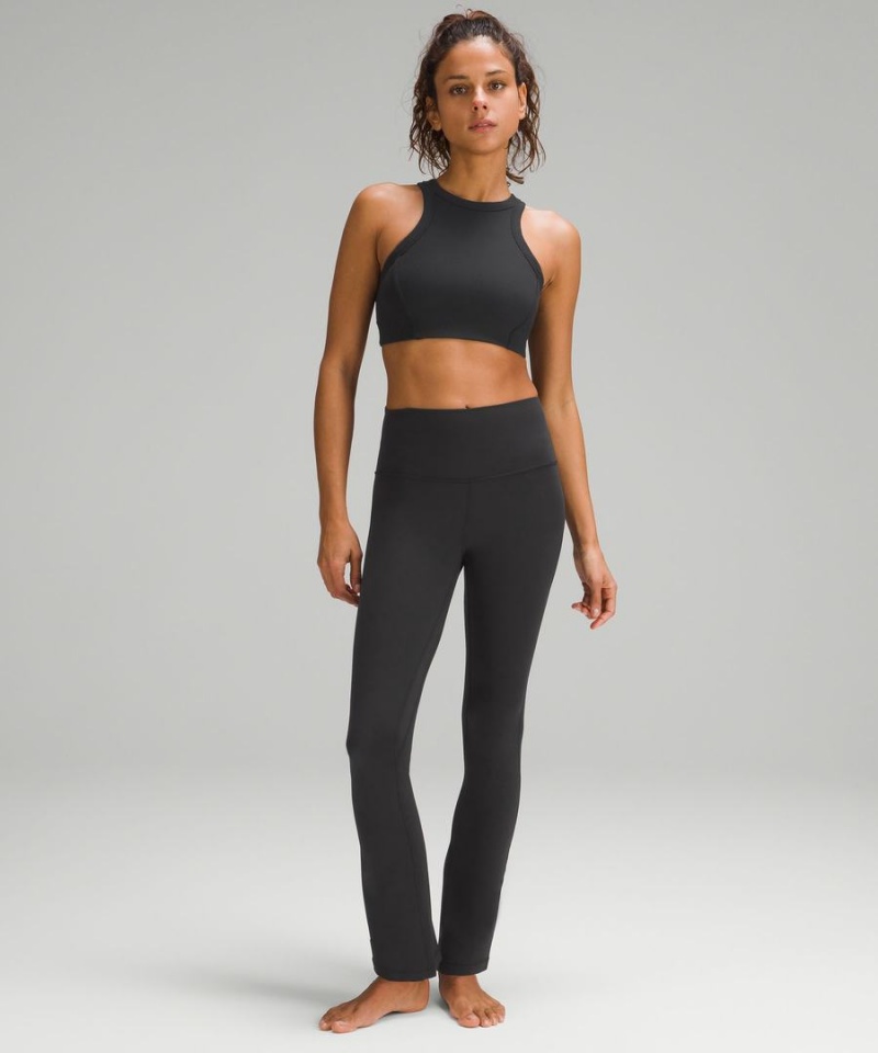 Lululemon Align™ High-Rise Mini-Flared Extra Kurzes Leggings Damen Schwarz | 0854UEDSW