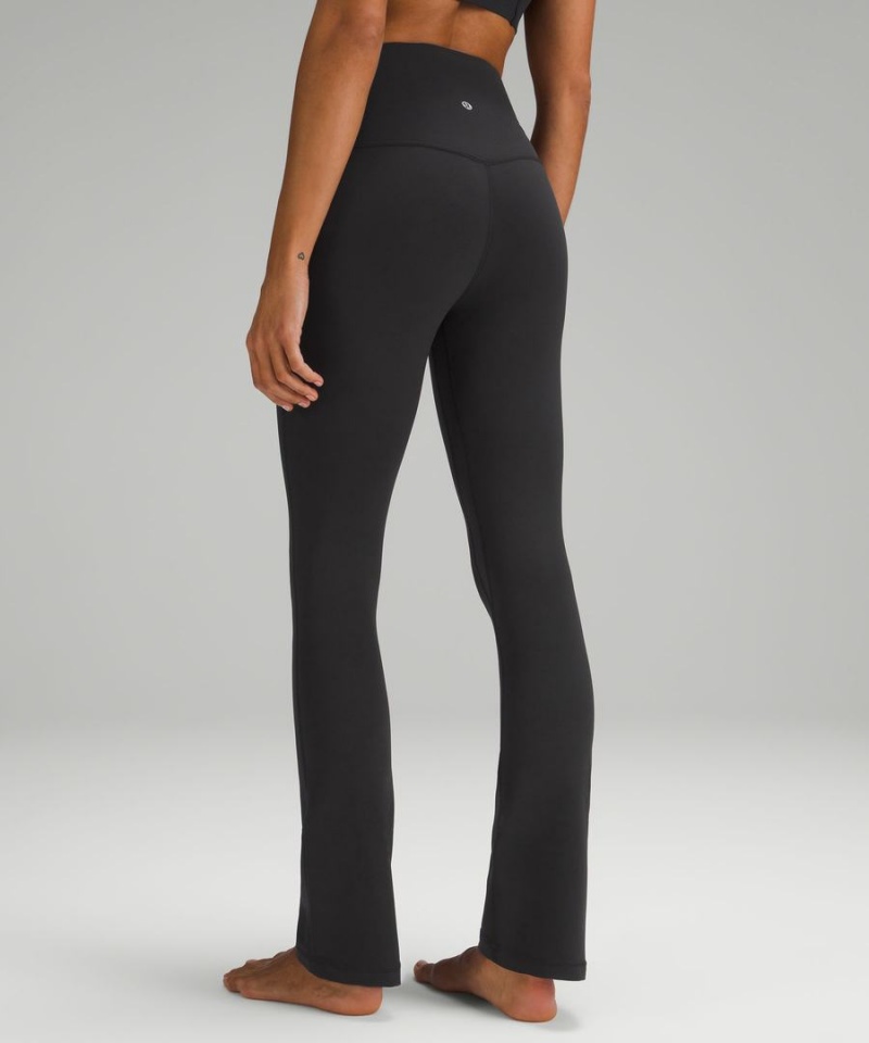 Lululemon Align™ High-Rise Mini-Flared Extra Kurzes Leggings Damen Schwarz | 0854UEDSW