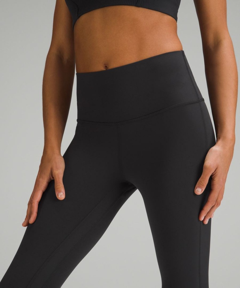 Lululemon Align™ High-Rise Mini-Flared Extra Kurzes Leggings Damen Schwarz | 0854UEDSW