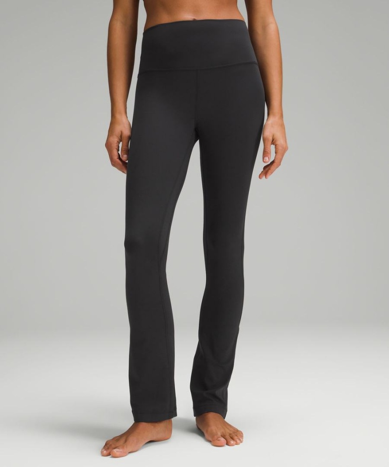 Lululemon Align™ High-Rise Mini-Flared Extra Kurzes Leggings Damen Schwarz | 0854UEDSW