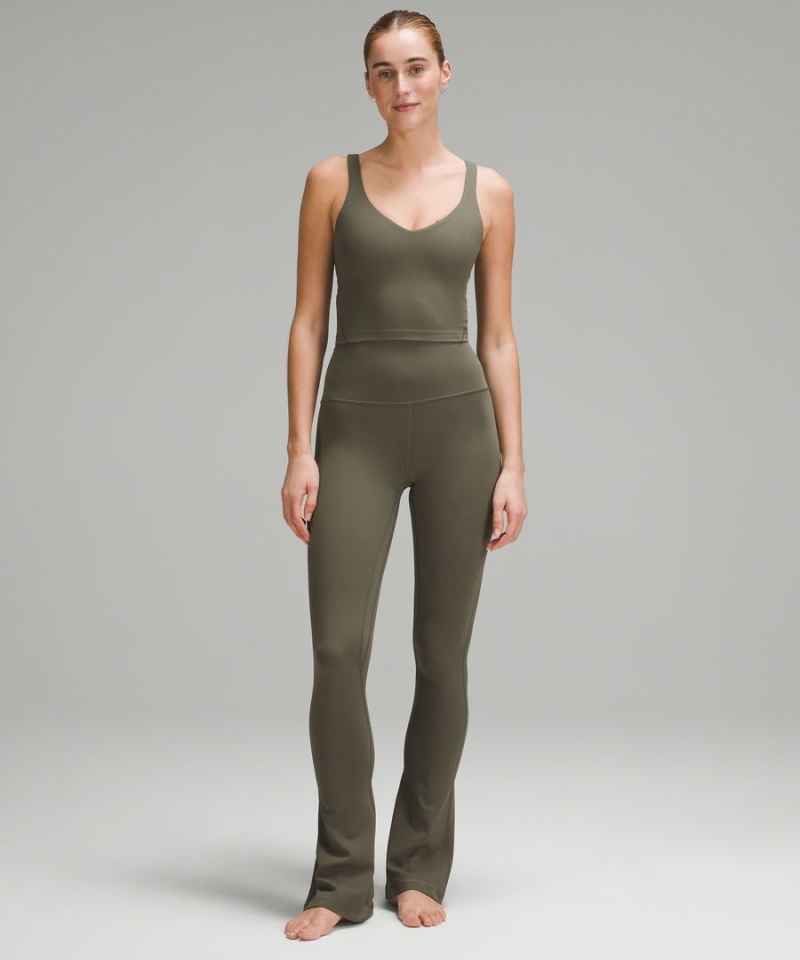 Lululemon Align™ High-Rise Mini-Flared Regular Leggings Damen Grün | 8601PQKFA