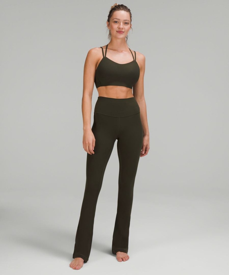 Lululemon Align™ High-Rise Mini-Flared Regular Leggings Damen Dunkelolivgrün | 4076BENOY