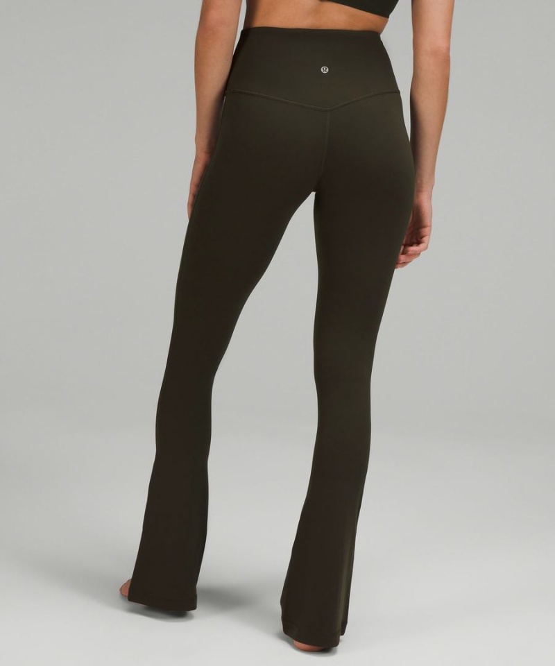 Lululemon Align™ High-Rise Mini-Flared Regular Leggings Damen Dunkelolivgrün | 4076BENOY