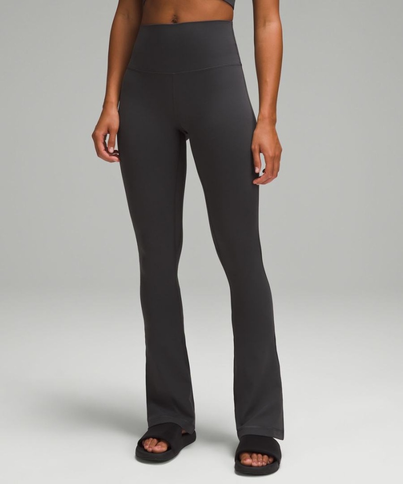 Lululemon Align™ High-Rise Mini-Flared Regular Leggings Damen Tiefesgrau | 3098TYCLG