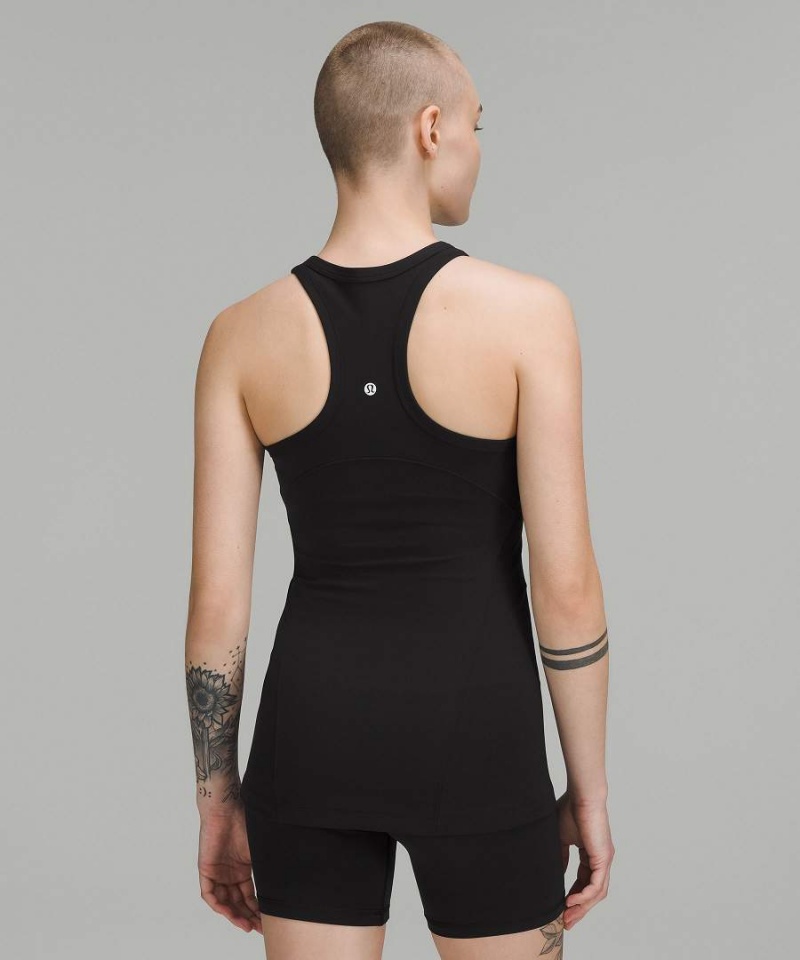 Lululemon Align™ Hip-Length Racerback Tanktop Damen Schwarz | 5139KNQTE