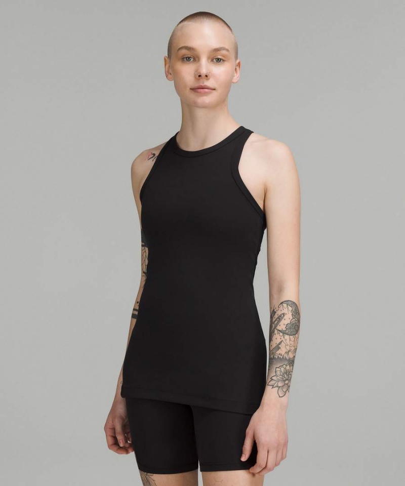 Lululemon Align™ Hip-Length Racerback Tanktop Damen Schwarz | 5139KNQTE