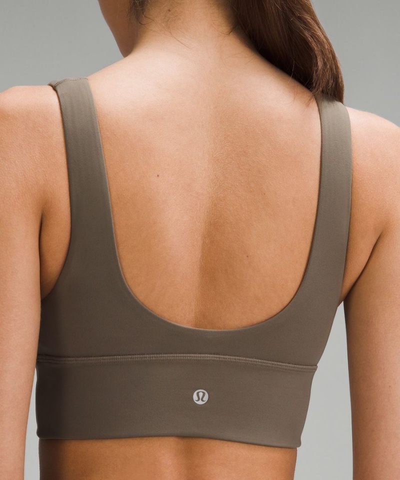 Lululemon Align™ V-Neck Bra Light Support, A/B Cup Sport BH Damen Grau | 2549DFWQR