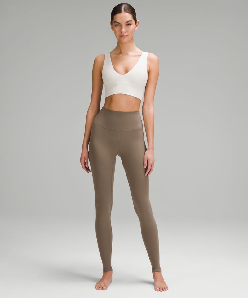 Lululemon Align™ V-Neck Bra Light Support, A/B Cup Sport BH Damen Beige | 7045YJIPV