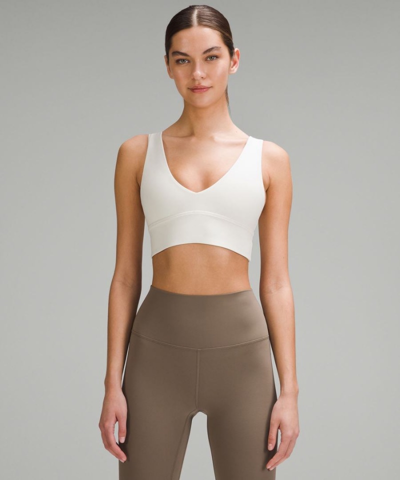 Lululemon Align™ V-Neck Bra Light Support, A/B Cup Sport BH Damen Beige | 7045YJIPV