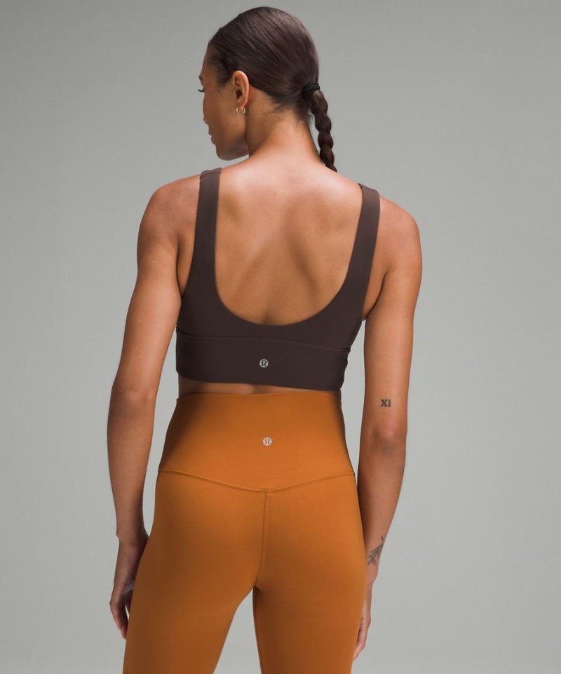 Lululemon Align™ V-Neck Bra Light Support, A/B Cup Sport BH Damen Schokolade | 6038HYDAF