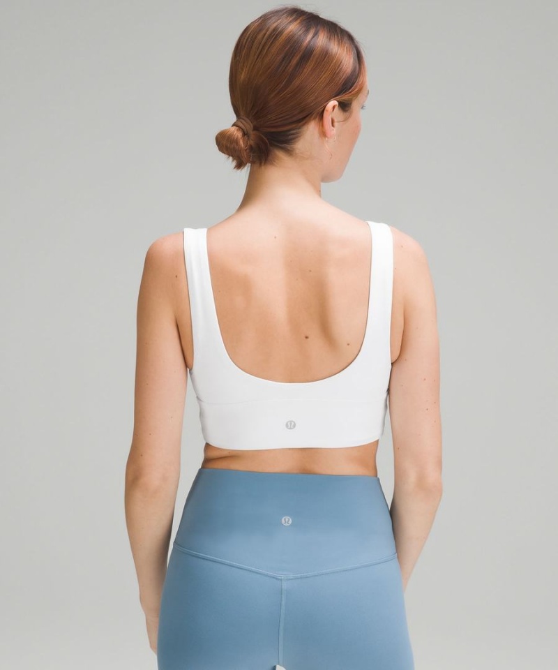 Lululemon Align™ V-Neck Bra Light Support, A/B Cup Sport BH Damen Weiß | 4351QAXSP