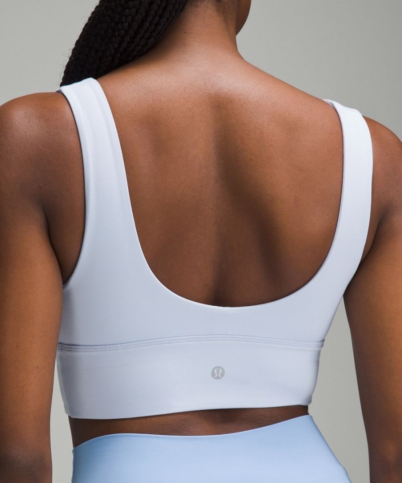 Lululemon Align™ V-Neck Bra Light Support, C/D Cup Sport BH Damen Weiß | 4927GMSPO