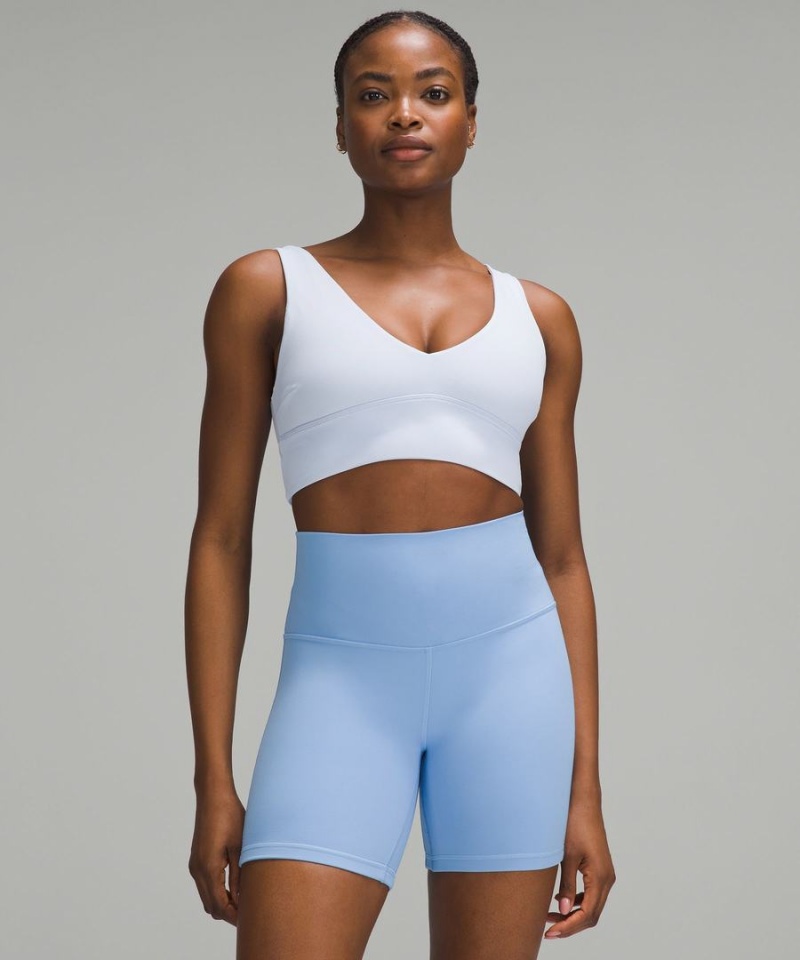 Lululemon Align™ V-Neck Bra Light Support, C/D Cup Sport BH Damen Weiß | 4927GMSPO