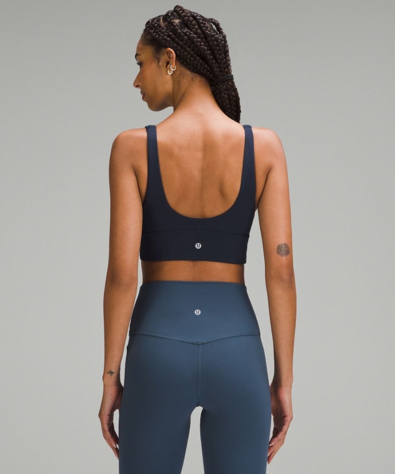 Lululemon Align™ V-Neck Bra Light Support, C/D Cup Sport BH Damen Navy | 0261GTFYN