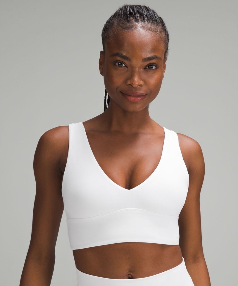 Lululemon Align™ V-Neck Bra Light Support, C/D Cup Sport BH Damen Weiß | 0827PNJGX