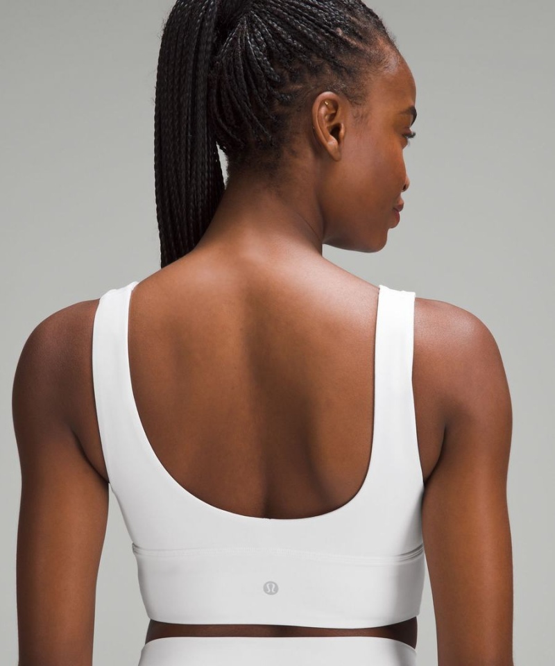 Lululemon Align™ V-Neck Bra Light Support, C/D Cup Sport BH Damen Weiß | 0827PNJGX