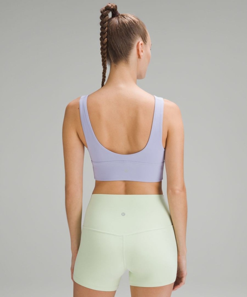 Lululemon Align™ V-Neck Bra Light Support, A/B Cup Sport BH Damen Lila | 3512KQMFX