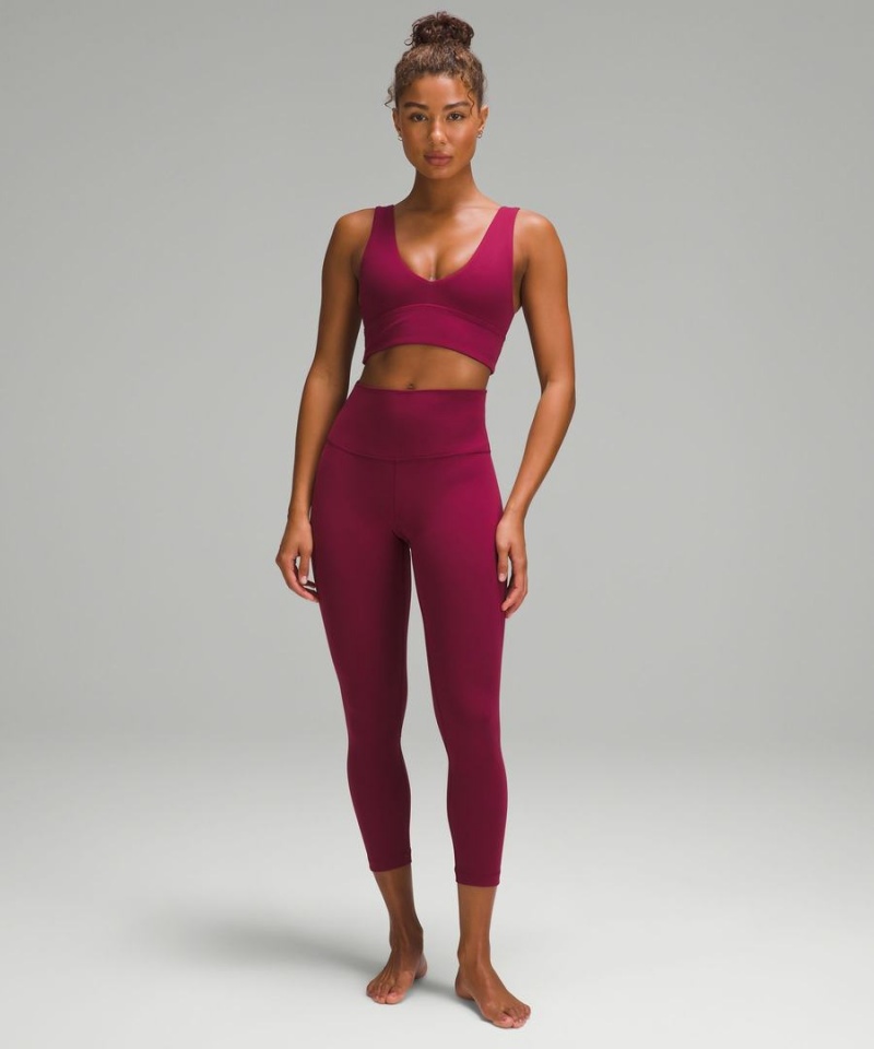 Lululemon Align™ V-Neck Bra Light Support, A/B Cup Sport BH Damen Bordeaux | 2058TNFJY