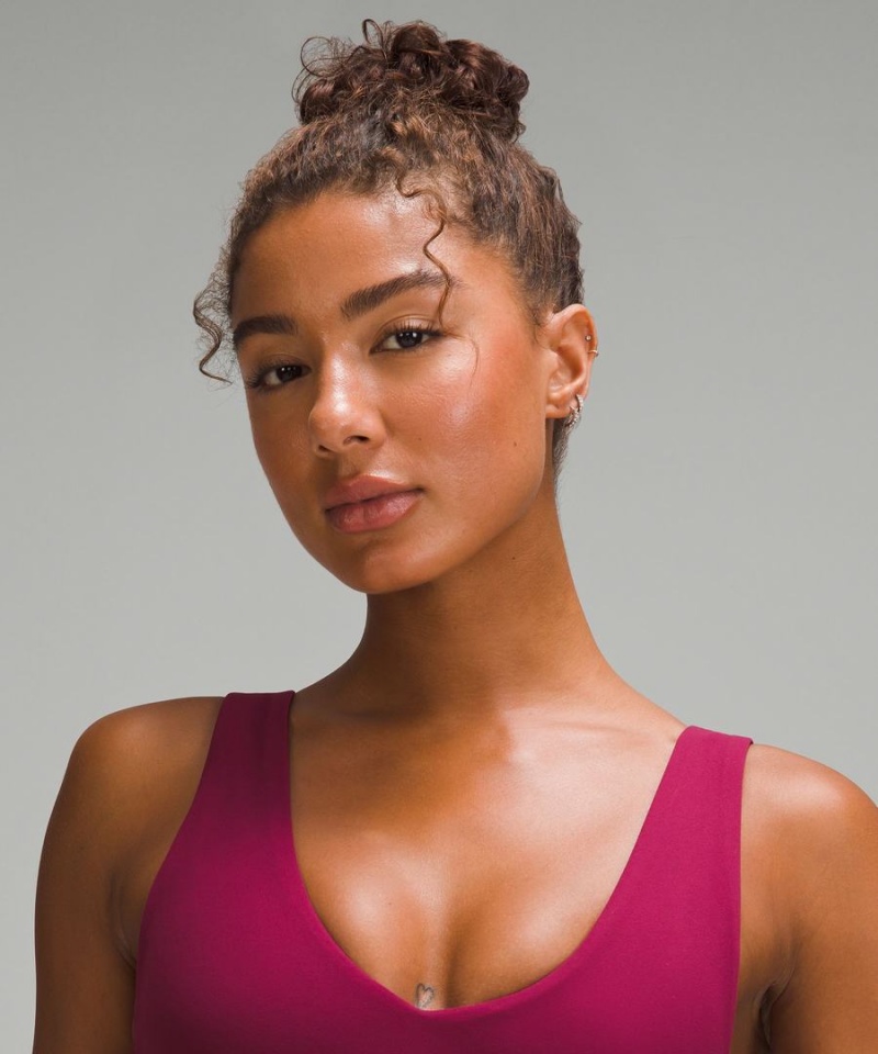 Lululemon Align™ V-Neck Bra Light Support, A/B Cup Sport BH Damen Bordeaux | 2058TNFJY