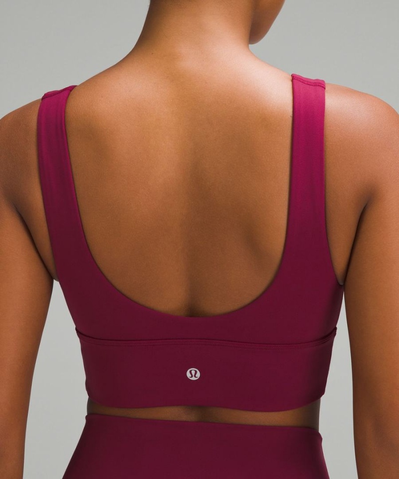 Lululemon Align™ V-Neck Bra Light Support, A/B Cup Sport BH Damen Bordeaux | 2058TNFJY