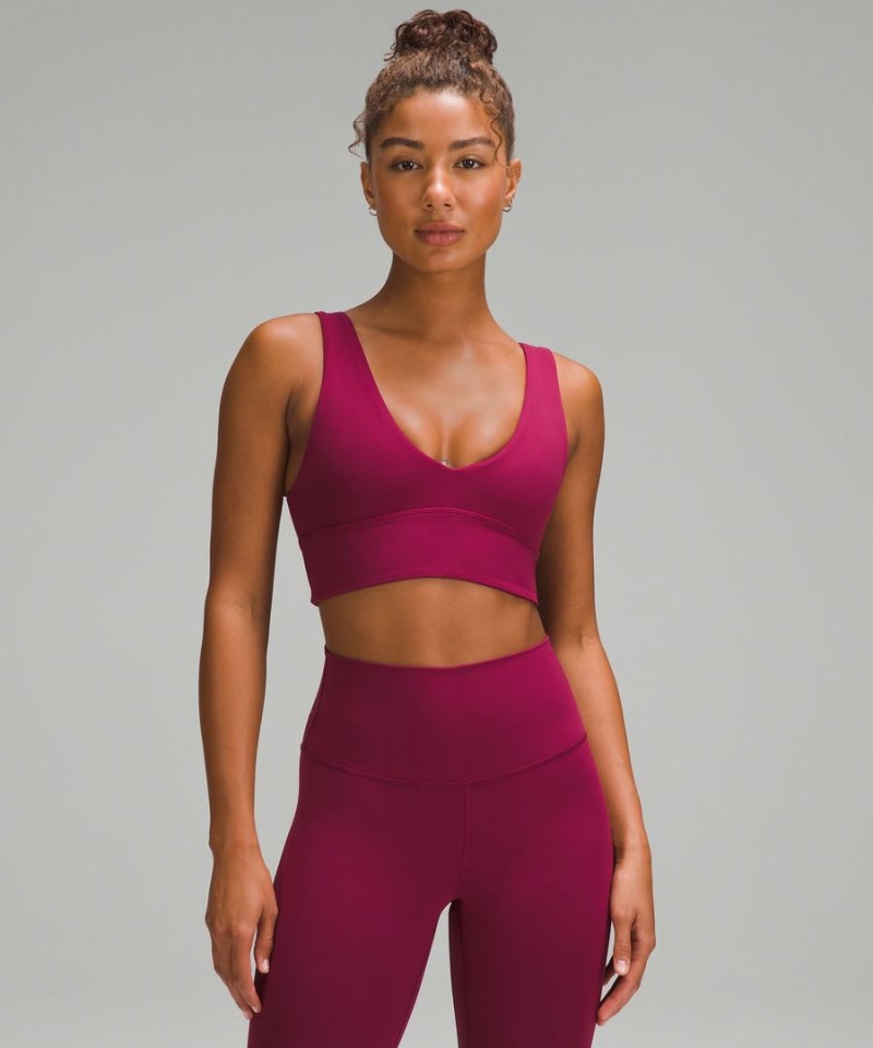 Lululemon Align™ V-Neck Bra Light Support, A/B Cup Sport BH Damen Bordeaux | 2058TNFJY