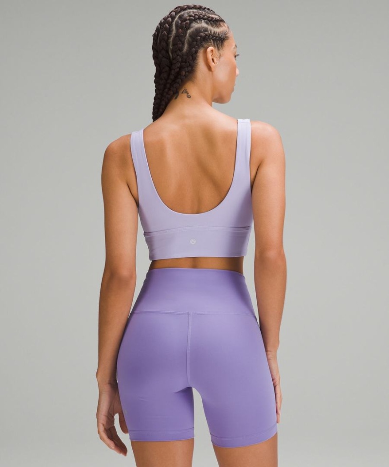 Lululemon Align™ V-Neck Bra Light Support, C/D Cup Sport BH Damen Lila | 0837RISXT