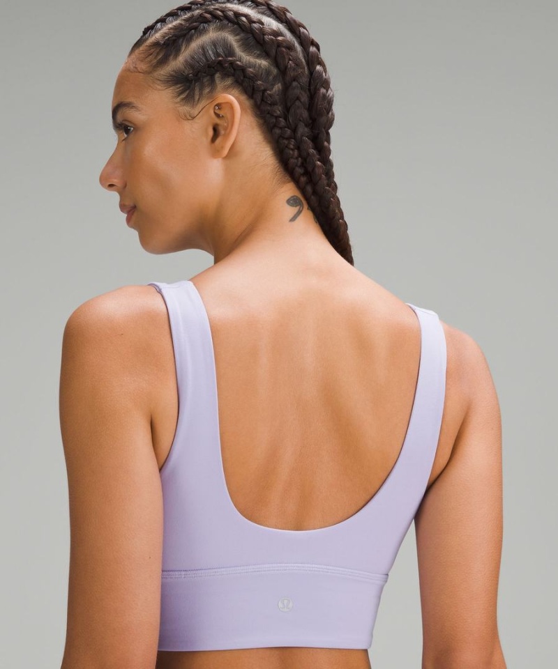 Lululemon Align™ V-Neck Bra Light Support, C/D Cup Sport BH Damen Lila | 0837RISXT