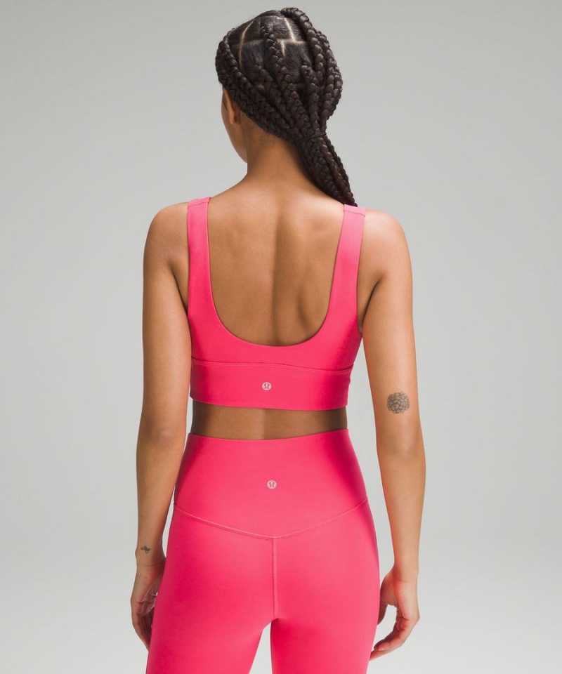 Lululemon Align™ V-Neck Bra Light Support, C/D Cup Sport BH Damen Rot | 7684CSDNA