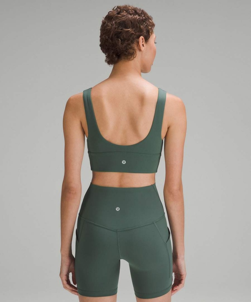 Lululemon Align™ V-Neck Bra Light Support, A/B Cup Sport BH Damen Dunkelgrün | 6398NVPID