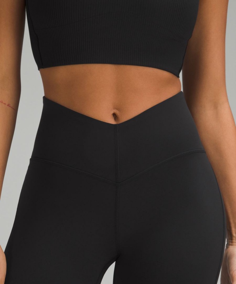 Lululemon Align™ V-Taille Mini-Flared Leggings Damen Schwarz | 7261CMZRB