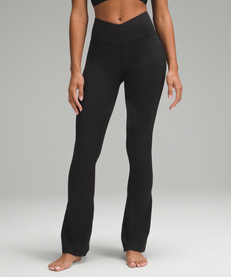 Lululemon Align™ V-Taille Mini-Flared Leggings Damen Schwarz | 7261CMZRB