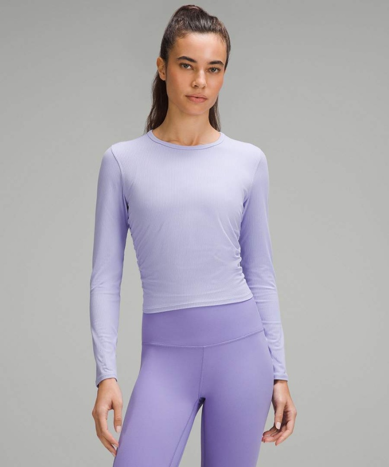 Lululemon All It Takes Gerippt Nulu Langarmhemd Damen Lila | 0492BWOPZ