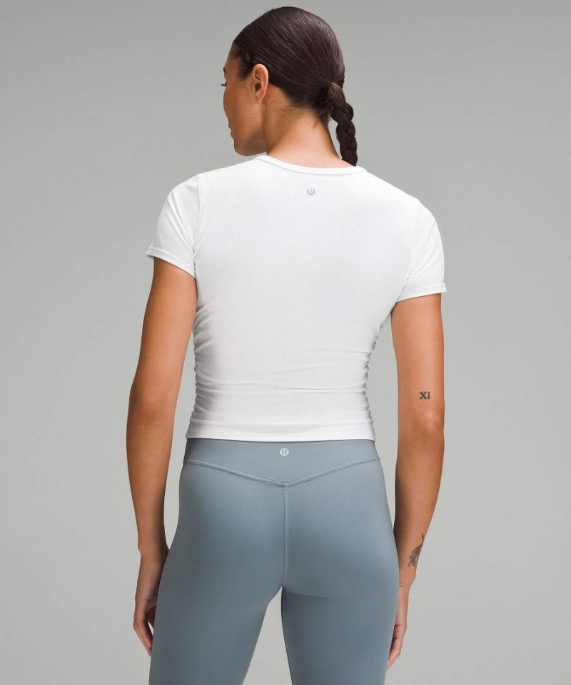 Lululemon All It Takes Gerippt Nulu T-shirts Damen Weiß | 6938YHVZX