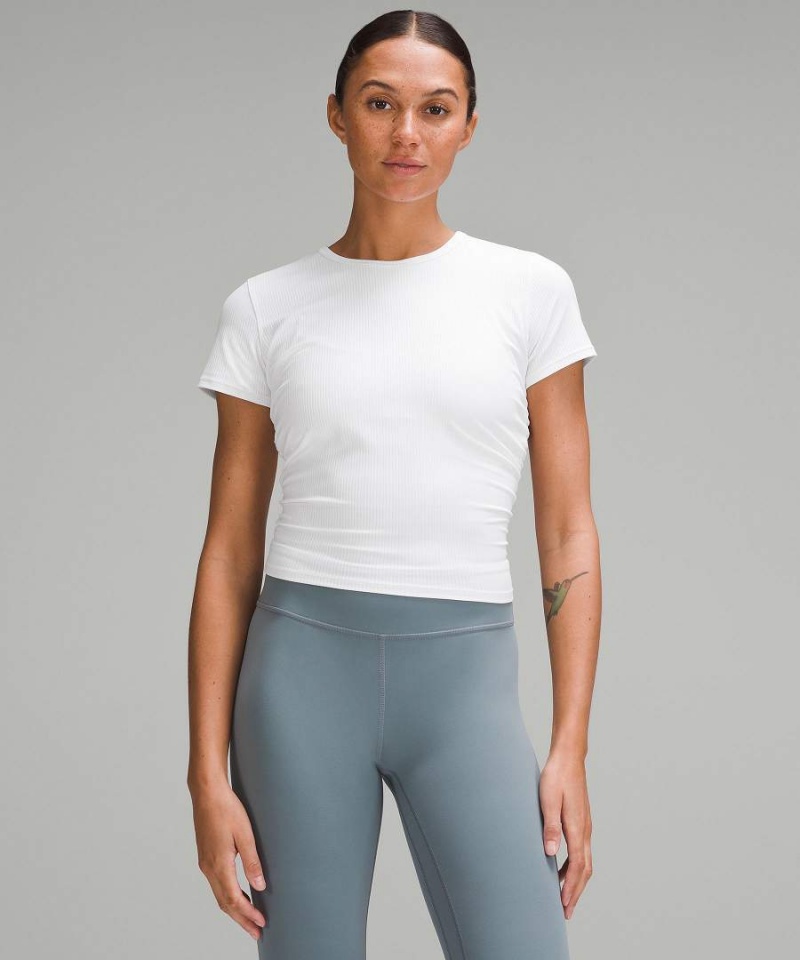 Lululemon All It Takes Gerippt Nulu T-shirts Damen Weiß | 6938YHVZX