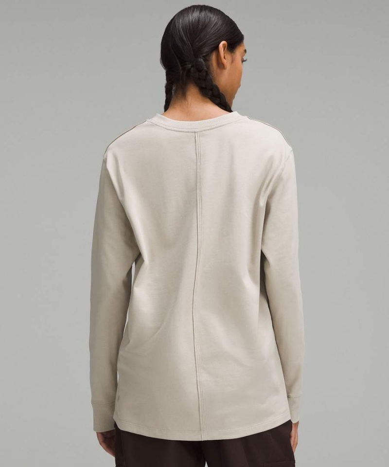 Lululemon All Yours Heavyweight Langarmhemd Damen Beige | 3870ZLEVF