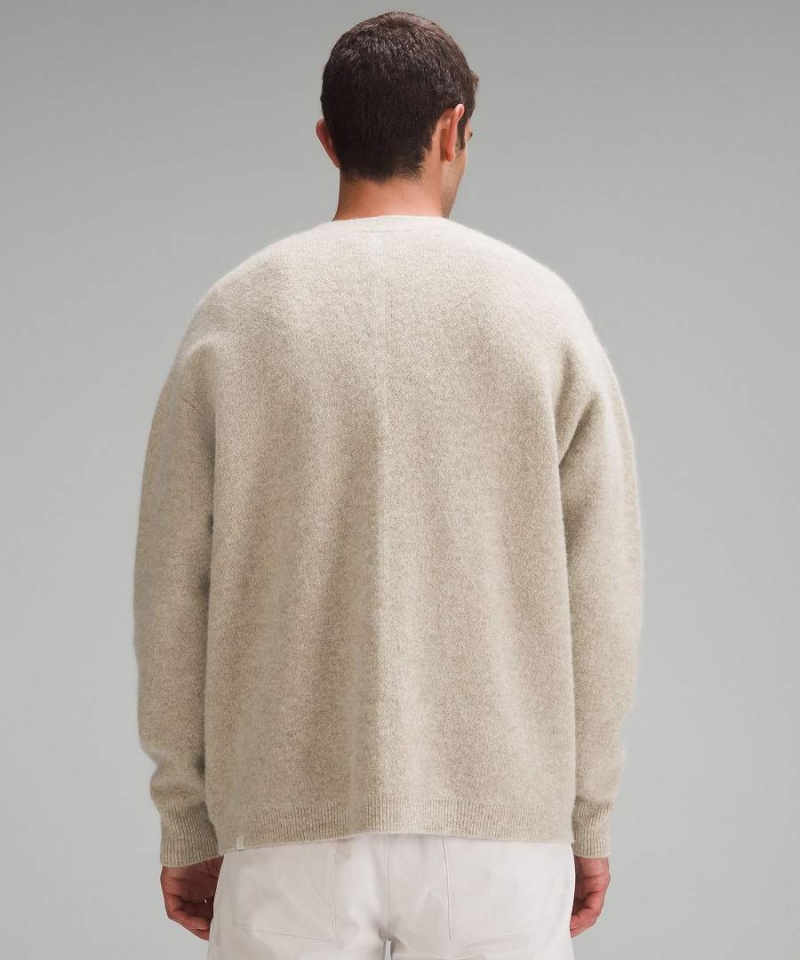 Lululemon Alpaca Wolle-Blend Cardigan Pullover Herren Weiß | 4639YIWNH