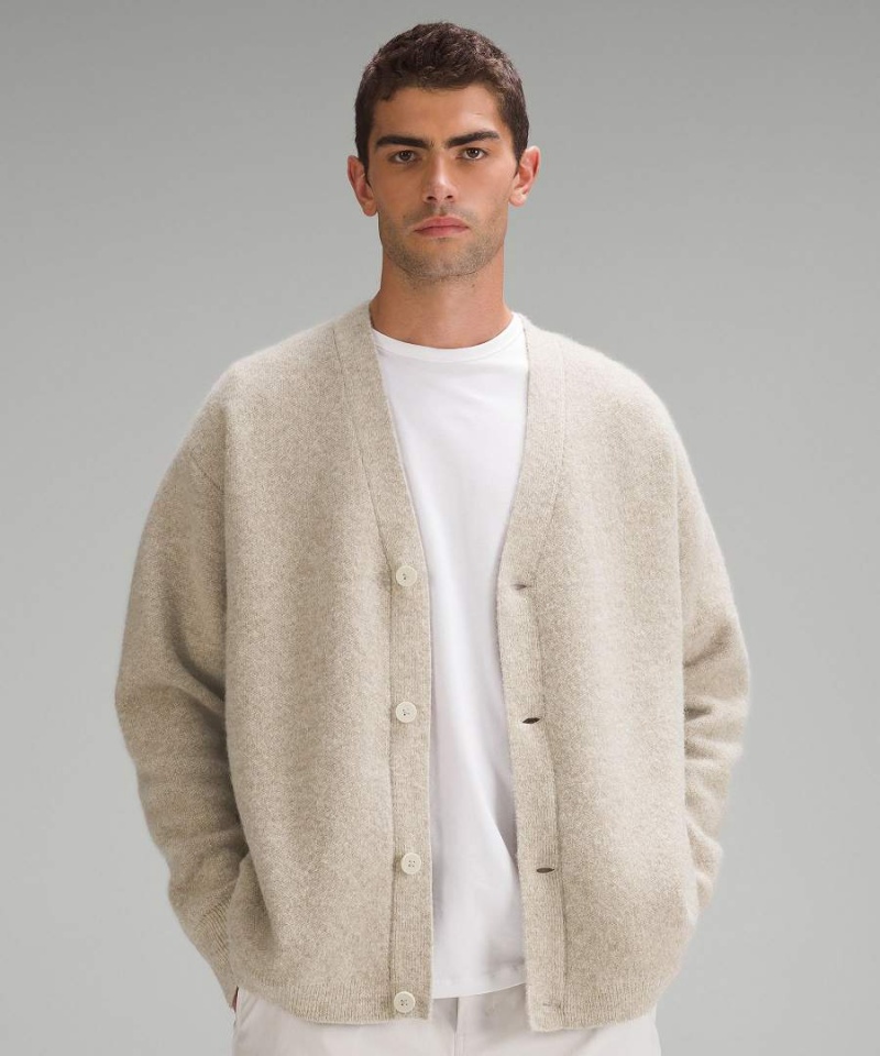 Lululemon Alpaca Wolle-Blend Cardigan Pullover Herren Weiß | 4639YIWNH