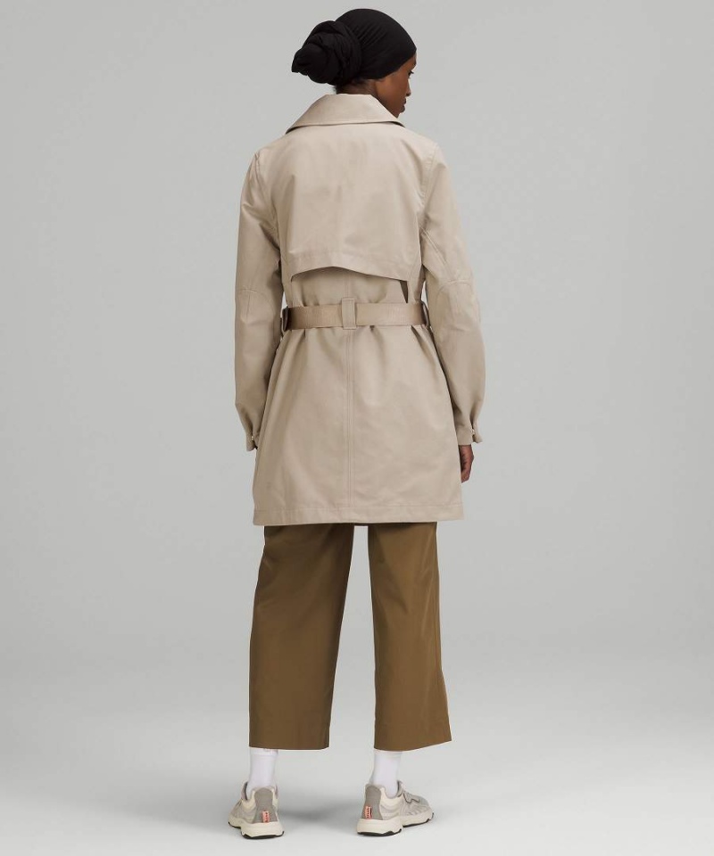 Lululemon Always There Kurzes Trench Mäntel Damen Beige | 4708JNHDF