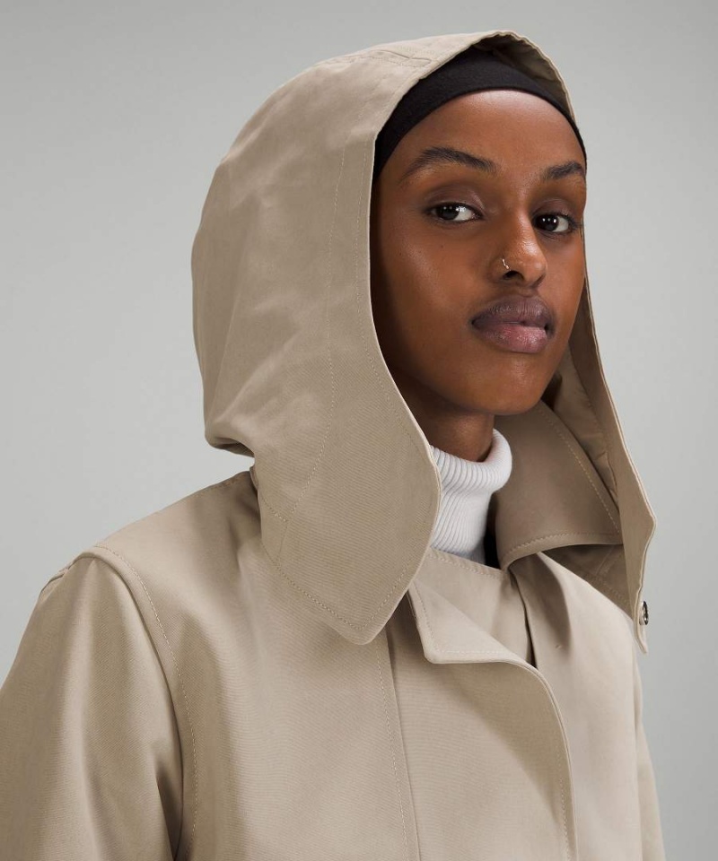 Lululemon Always There Kurzes Trench Mäntel Damen Beige | 4708JNHDF