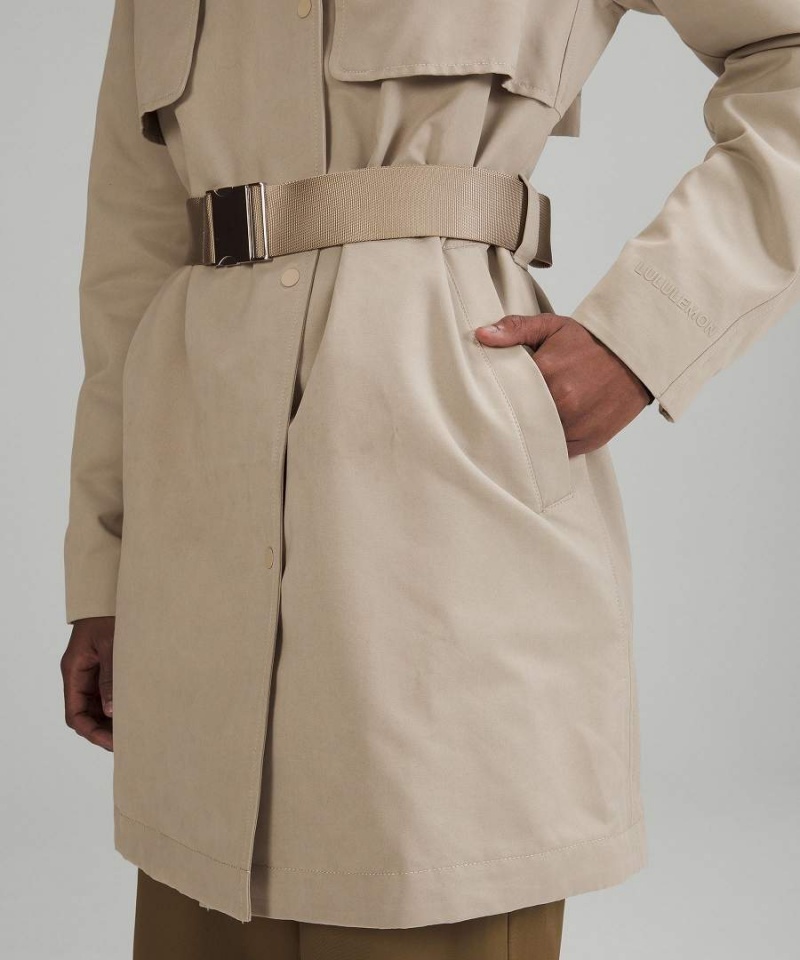 Lululemon Always There Kurzes Trench Mäntel Damen Beige | 4708JNHDF