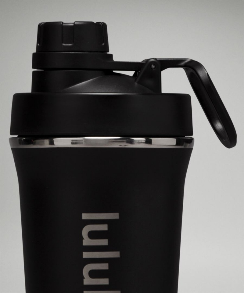 Lululemon Back to Life Shaker Bottle 24oz Wasserflaschen Herren Schwarz | 0219OIKVM