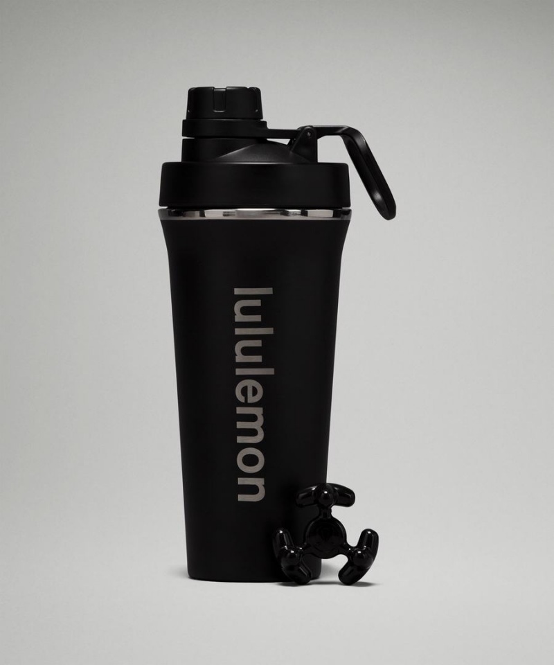 Lululemon Back to Life Shaker Bottle 24oz Wasserflaschen Herren Schwarz | 0219OIKVM