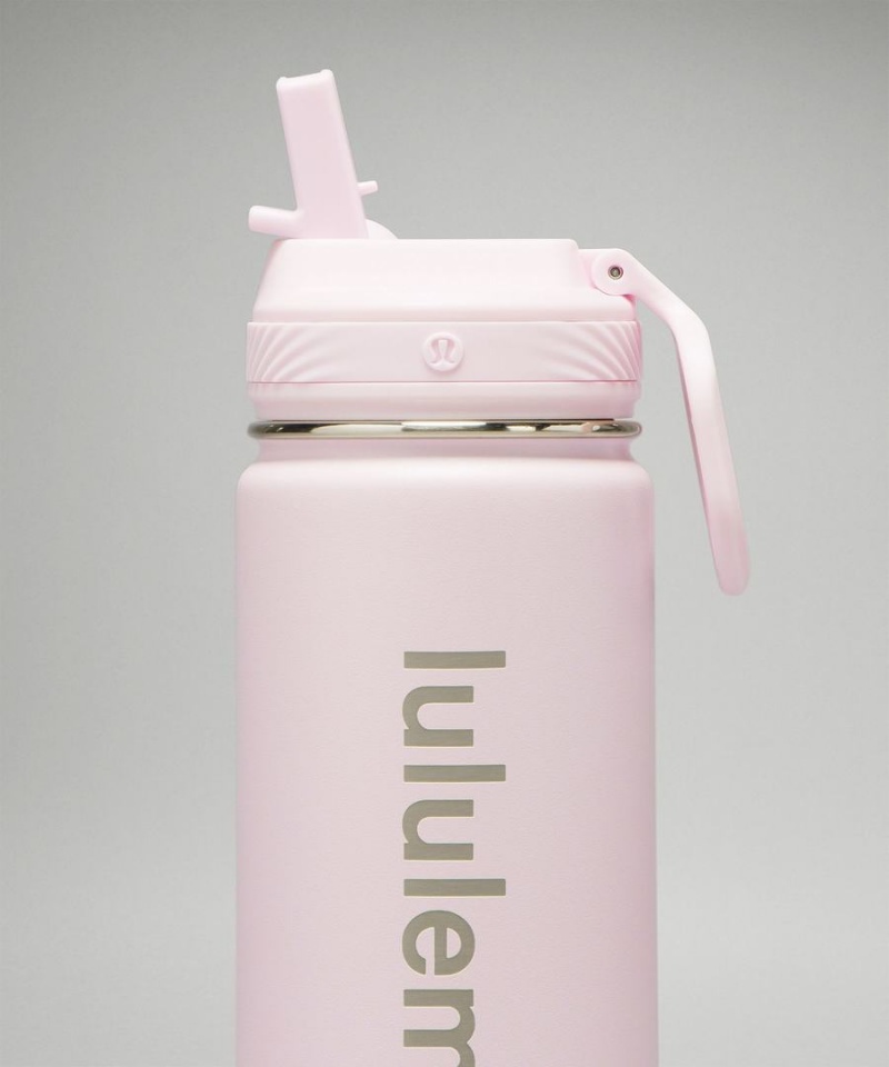 Lululemon Back to Life Sport Bottle 18oz Straw Lid Wasserflaschen Damen Rosa | 5940WTZSV