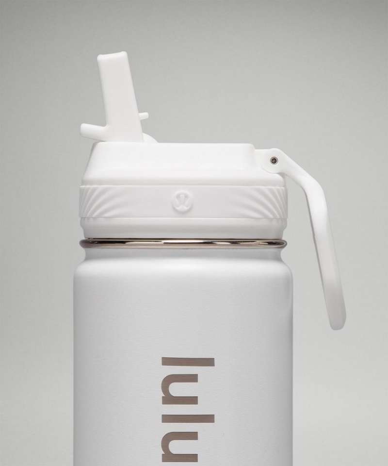 Lululemon Back to Life Sport Bottle 18oz Straw Lid Wasserflaschen Damen Weiß | 3905BYORS