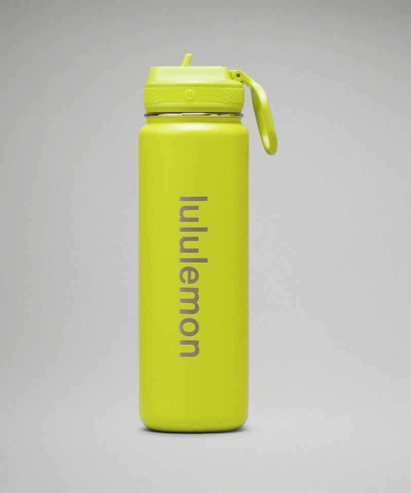 Lululemon Back to Life Sport Bottle 24oz Straw Lid Wasserflaschen Damen Hellgrün | 5041XVSKL