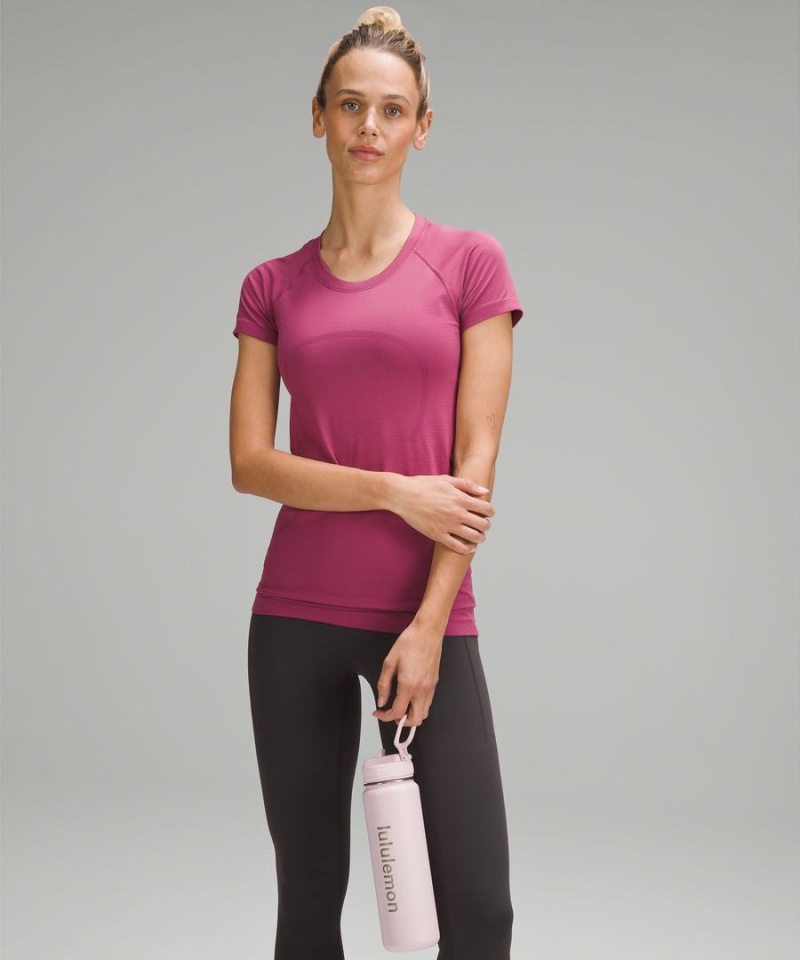 Lululemon Back to Life Sport Bottle 24oz Straw Lid Wasserflaschen Damen Rosa | 7905VRHNS