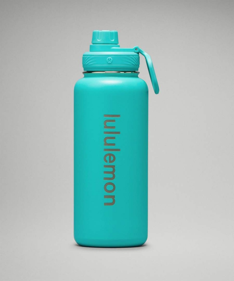 Lululemon Back to Life Sport Bottle 32oz Wasserflaschen Damen Türkis | 9672GIOUA