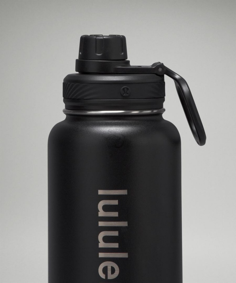 Lululemon Back to Life Sport Bottle 32oz Wasserflaschen Damen Schwarz | 4782GUTKE