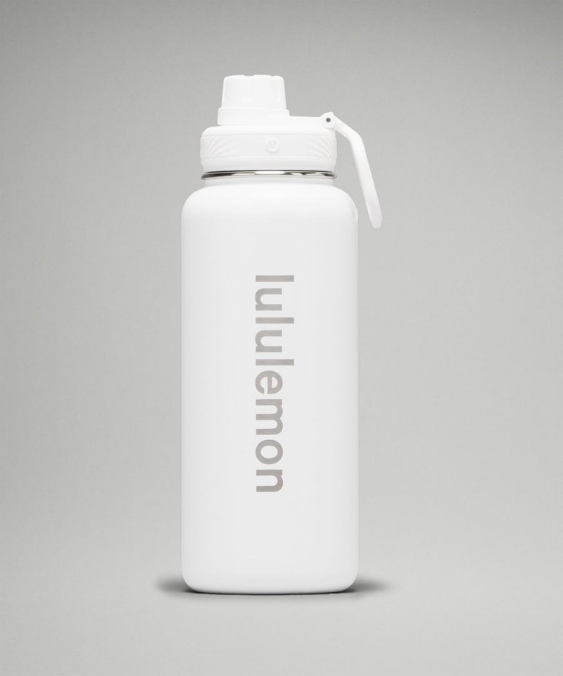 Lululemon Back to Life Sport Bottle 32oz Wasserflaschen Damen Weiß | 4670MQZVJ